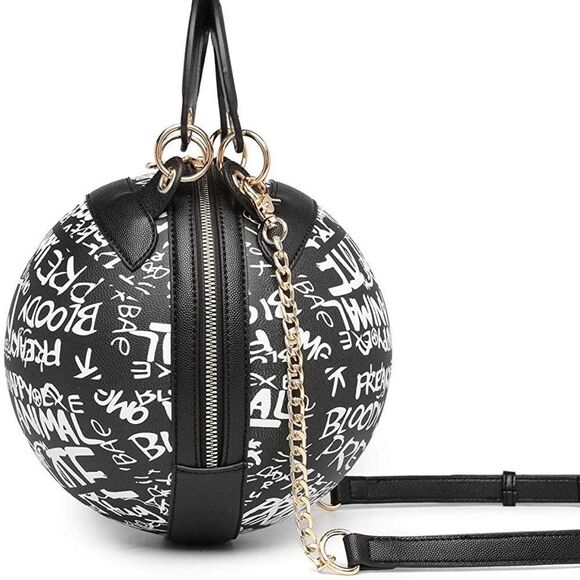 Graffiti Basketball Shape Clutch Model 1 - Picture 10 of 14